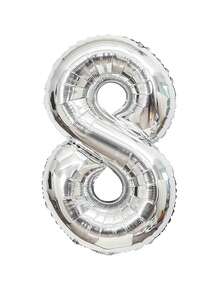 40 Inch Silver Number Balloons, Birthday Party Decorations, Large Foil Number Balloons For Wedding Anniversary Celebration, Holiday Party Decorations - Silver - View 12
