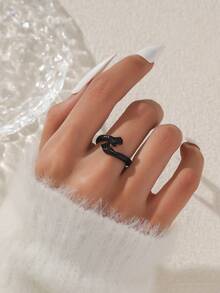 1 pieza Anillo de dedo creativo con abrazo, diseño único y adorable - Anillo de dedo de abrazo - Ver 6