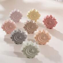 Flower Moon Ramadan Kareem Decor Candle Silicone Mold Islamic Muslim Star Candle Mould Soy Wax Mold Eid Mubarak Ramadan Decor