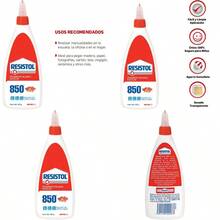 Resistol 850 Escolar pegamento blanco para el hogar escuela y oficina resistol no toxico adhesivo para manualidades y tareas pegamento liquido bote 1x225gDurable, Sólido - Multicolor - Ver 1