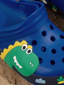 儿童卡通花园鞋，儿童舒适时尚休闲沙滩泳池凉鞋 - 寶藍色 - 查看 4