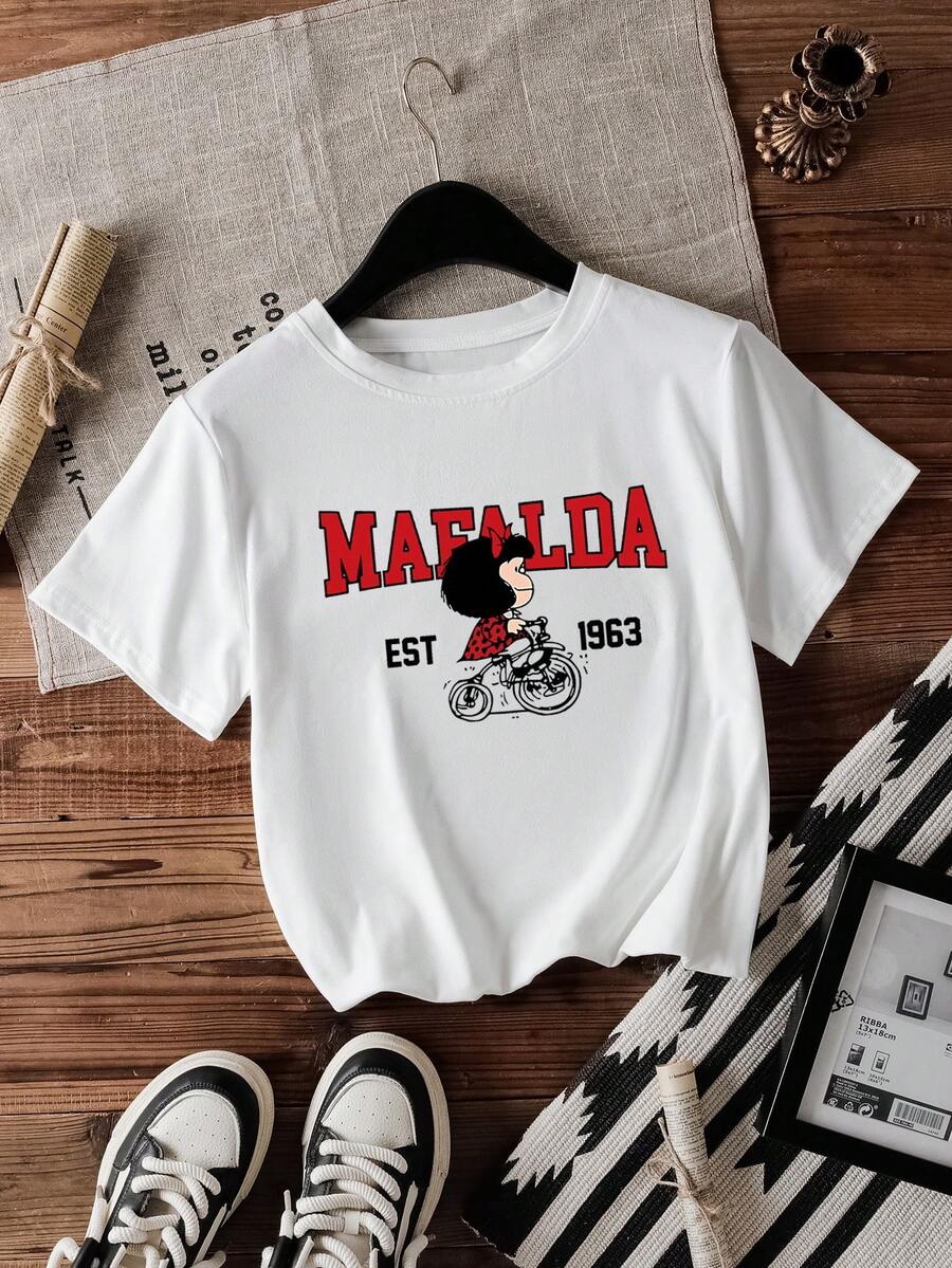 Reedición clásica de verano: Camiseta conmemorativa de MAFALDA de 1963 - Blanco - Ver 1