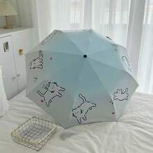 貓咪黑色乙烯基抗UV戶外旅行防曬防雨傘 - 彩色 - 查看 4