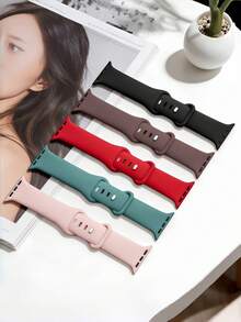 5pcs/Set Fashionable Silicone Sports Apple Watch Band Compatible With Apple Watch, Apple Watch Strap Compatible With 46/38/40/41/42/44/45/49mm, Compatible With Apple Watch Ultra2/Se/10/9/8/7/6/5/4/3/2/1 - 38mm/40mm/41mm - View 29