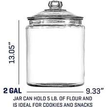Anchor Hocking Hill Glass 0.5 Gallon Storage Jar, Set of 2(2 Gallon, Set of 1) - Multicolor - Ver 3