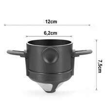 Mini Portable Stainless Steel Coffee Filter - màu đen - Xem 5