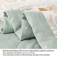 1 chiếc chăn bông 100% cotton nhẹ, thoáng khí, dùng được cả bốn mùa, phù hợp cho phòng ngủ và ký túc xá. - Bóng hoa và những khuôn mặt sáng - Màu xanh lá cây - Xem 7