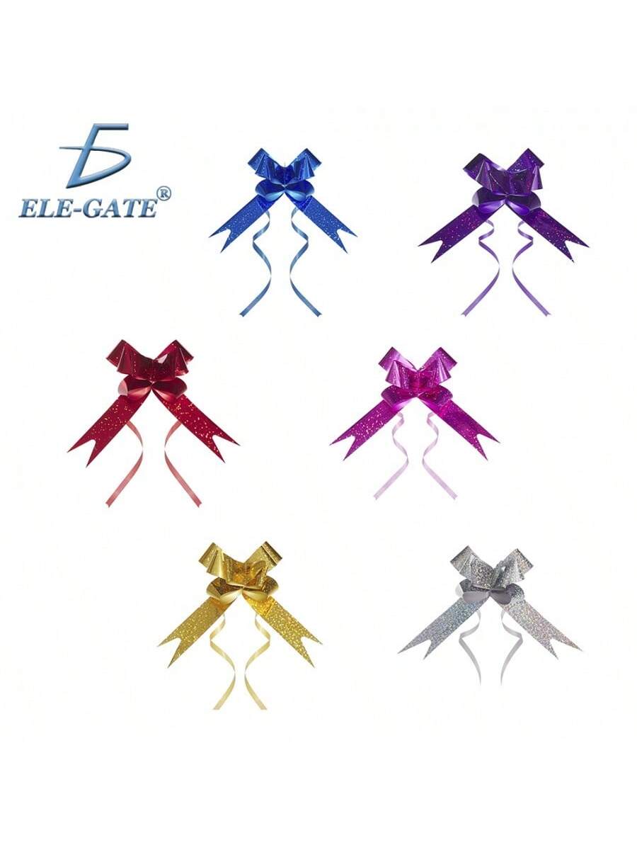 Color blanco, tamaño pequeño. Arco mágico número 30. Plástico cromado holográfico. Paquete de 10 arcos para regalos. Par