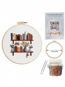 Simple Flower For Teenager Embroidery Kit With Thread, CN EN Instruction,Stamped Cloth,Needles DIY Gift For Student - Multicolor - View 10