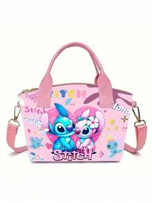 Stitch Crossbody Bag - Casual Shoulder Bag With Adjustable Strap And Convenient Zipper - Suitable For Daily Commute And Birthday Gift - Available In Blue, Pink And Patterned Styles - Multicolor - View 5