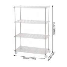 Living And Home 3/4 Tier Clear Rolling Storage Cart Plastic Aluminium Lockable Wheels Tool Free Assembly Multi Room Organizer - 4-tier Clear - View 6