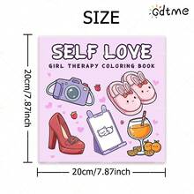 GDTME Self-Love: Adult Coloring Book With Funny Patterns, Cute Drawing Book, Perfect Gift For Valentine's Day, Christmas Party, Halloween And Birthday - Warm Scene Coloring, Stress Relief: Suitable For Friends Who Like Coloring And Back To School Season (Warm Space Coloring) - SELF LOVE - View 8