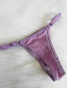 Thong Panties With Adjustable Straps - Multicolor - View 4