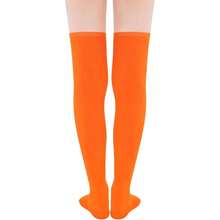 Thigh High Socks Long Over Knee High Socks For Women Casual Athlete Striped Knee High Stocking,36066836 - 橘色 - 查看 5