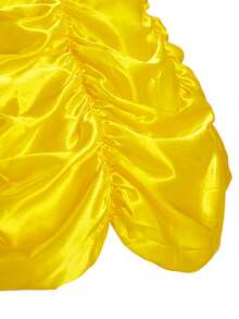 8pcs/Set Girls Yellow Sleeveless Ruffle Dress Accessories Set, Children Princess Party Birthday Christmas Halloween Costume Outfit - Yellow - View 9