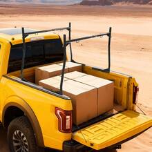 ZHFEISY Adjustable Steel Trunk Bed Pickup Truck Ladder Rack W/ End Caps 800lbs Black - default - View 4