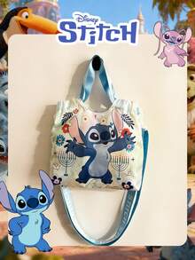 Disney 1个官方授权的米奇/史迪奇图案时尚手提包，休闲多功能单肩包，配有可调节肩带，适合女性/女孩/青少年/学生日常使用、外出、购物、返校等场合。 - 彩色 - 查看 13