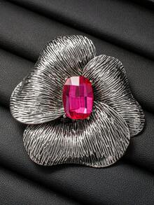 Vintage Elegant Floral Brooch, Luxurious Crystal Petal Brooch Pin, Fashion Accessory For Suit, Coat, Jacket - Flowers - View 13