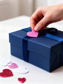 60pcs/Pack Glitter Heart Stickers, Suitable For Gift Boxes, Gift Bags, Greeting Cards, Party Decorations, Party Stickers, Gift Labels, Fun Holiday Gifts, Valentine's Day Decorations, Creative Heart Shapes, Gifts For Girlfriend, Mom, Wedding Season, School Supplies, Back To School - Multicolor - View 6