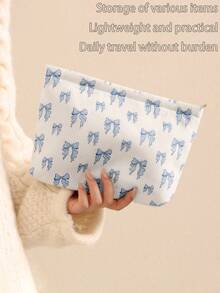 1 pieza Nueva bolsa cosmética portátil, estuche para almacenamiento de lápiz labial y brochas de maquillaje para estudiantes, bolso bandolera para viajes, bolsa de maquillaje, bolsa de aseo, artículos esenciales para viajes, regalos esenciales para vacaciones para hombres y mujeres - Multicolor - Ver 1