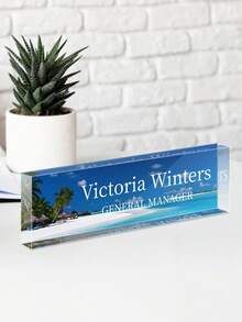 1pc Customized Acrylic Desk Name Plate, Customizable Text, 20 Styles, Personalized Employee Appreciation Gift - Acrylic Desk Name Plate Customization - Gift For Teachers, Colleagues, Nurses, Managers - Multicolor - View 21