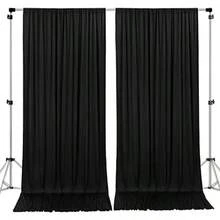 AK TRADING CO. 10 Feet x 8 Feet Polyester Backdrop Drapes Curtains Panels with Rod Pockets - Wedding Ceremony Party Home Window Decorations - Lemon Yellow(10FT X 8FT Negro) - Multicolor - Ver 1