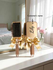 Personalized Air Cushion Comb, Inflatable Comb, Head Massage Comb, Customized Comb, Personalized Hair Brush, Customized Engraved Smoothing Hair Brush, Customized Bridesmaid Gift, Customizable Logo Gift, Employee Commemorative Gift, Partner Gift - Multicolor - View 2