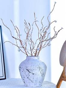 1 cành hoa giả màu vàng hồng sang trọng, hoa pha lê nhân tạo, không cần bảo dưỡng, thích hợp để cắm vào bình hoa, trang trí đám cưới, ngày lễ, nhà cửa. - Vàng - Xem 3