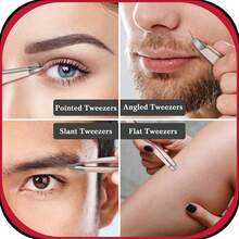 8-In-1 Women's Eyebrow Grooming Kit, Includes Tweezers, Eyebrow Scissors, Razor, Eyebrow Brush And Travel Pouch, Daily Beauty Hair Removal Tool - Pink - View 5