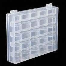 25/36格缝纫线轴收纳盒 - 高强度塑料/金属质感线轴整理盒，带标签分隔板，适用于缝纫用品、手工室和旅行 - 可收纳线轴和梭芯，缝纫配件收纳