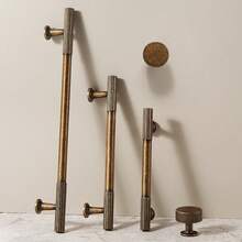 1/2/8 Stück Set Vintage Möbelgriffe, Retro minimalistischer Luxus in antiker Bronzefarbe, Dekor mit Faux-Antik-Streifen, Metallgriffe, Material aus Zinklegierung, geeignet für Zuhause, Schlafzimmer, Küche, Schrank, Hoftor, Badmöbel, ideal zum Anbringen an antiken oder Vintage-Möbeln, inklusive Montageschrauben. - Verschiedenfarbig - Übersicht 2