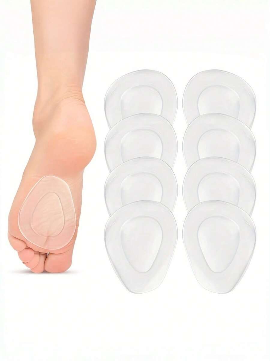 2/4/6Pcs Forefoot Pads For High Heels - Invisible, Transparent , Wear-Resistant With Non-Slip Texture , Suitable For Various Shoe Types, Shoe Comfort Enhancement | Invisible Shoe Pads | Transparent Design - Multicolor - View 1