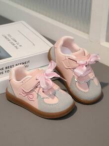 1双秋季婴儿幼儿训练鞋，软底男女童婴儿运动鞋 - 粉色 - 查看 1