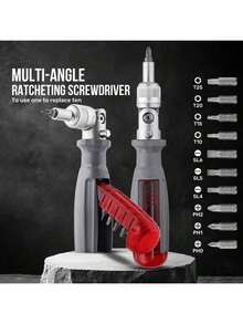 24合1棘轮螺丝刀套装，带磁性批头 - 多功能便携式维修工具，易于携带的迷你螺丝刀套装 - 彩色 - 查看 2