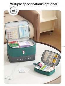 1pc First Aid Kit, Portable Isolation Supplies, Hygiene Equipment, Medicine Storage Bag, Portable Home Storage Box, Medical Medicine Box