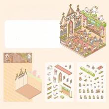 [Bộ nhãn dán Gucard, Mô hình tiểu cảnh, 67 nhãn dán phong cảnh với nhiều kiểu dáng khác nhau!!!] Thế giới thu nhỏ chất lượng cao: Mô hình tiểu cảnh Dreamland, kích thước lớn, tự làm, nhãn dán nhà thu nhỏ - Mô hình tiểu cảnh thẩm mỹ cao - Nhiều màu - Xem 9