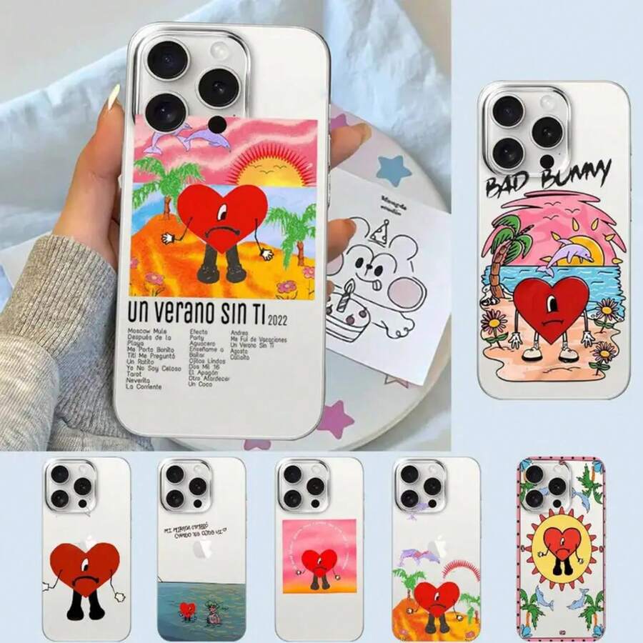 Funda de teléfono  Maluma compatible con  17 16 15 11 13 14 Pro Max 7 8 Plus X Xr Xs Max Se2020 13mini, funda transparente, compatible con funda de  17, funda de  17 Pro, funda de  17 Pro Max - z2 - Ver 1