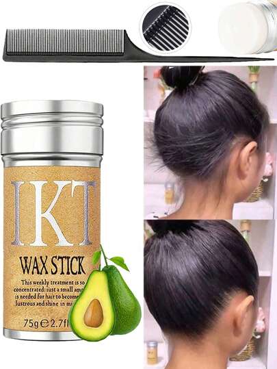 ikt This Wax Stick Can Be Used To Create Smooth Hairstyles, Control The Hairline, And Smooth Frizzy Hair. Used In Combination With A Styling Comb, It Provides Long-Lasting Hold And Leaves Both Wigs And Natural Hair With A Smooth, Glossy Finish.