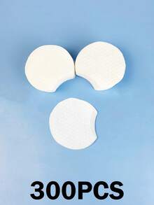 600 piezas de algodones desmaquillantes en forma de medio círculo - Perfectos para eliminar el maquillaje, cuidar la piel y mantener unas uñas hermosas. Estas almohadillas blancas ofrecen dobles beneficios en su uso.