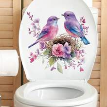 Liten igelkott varm väggdekal, två söta små fåglar väggdekal, lämplig för hotell, hemvist, kontor, sovrum, vardagsrum, matsal, arbetsrum, avtagbar PVC väggdekal - Multifärgad - Visa 7