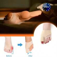 Protector y separador de dedos para zona del juanete Separador de dedos con protección 1 par Protector para dedo gordo del pie - Talla L (42-46) - Beige - Ver 9