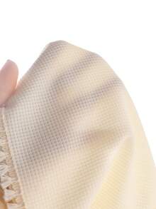 2pcs Baby Girl Bohemian Style Bowknot Tassel Trim Sleeveless Top And Bowknot Tassel Trim Elastic Waist Denim Shorts Set - Apricot - View 7