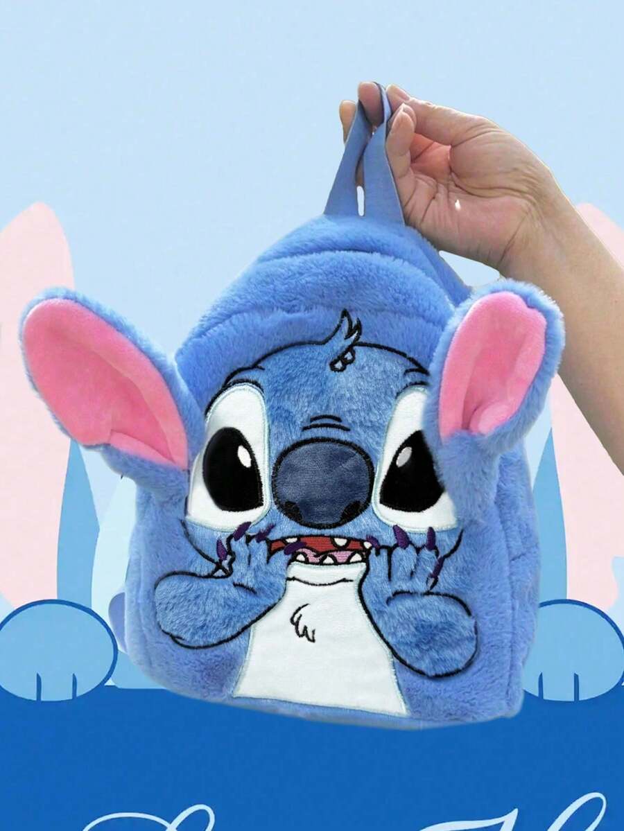 Stitch Plush Backpack, Large Capacity Cartoon Backpack For Boys And Girls, Sweet And Cute Design, Suitable As Birthday, Party, Halloween, Easter, Christmas Gift