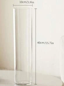 1 件亚克力透明花瓶，防震亚克力花瓶适用于水培、鲜花、幸运竹，透明圆柱形亚克力鲜花装饰适用于客厅和餐厅