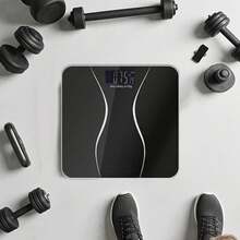 SOKANY 396lbs Capacity Smart Electronic Bathroom Scale, Battery Powered (2 AAA Batteries), With Temperature Display And High-Definition LED Display, Single Button On/Off, Auto On/Off, Tempered Glass Material. Suitable For Home And Gym Use, Essential For Fitness And Weight Loss. - Multicolor - View 8