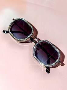 1 pieza Gafas de moda para mujer con diseño geométrico de lujo con diamantes y estampado de cielo estrellado, estilo bohemio retro elegante y sexy para fiestas y decoración de bodas, personalizada - Multicolor - Ver 13