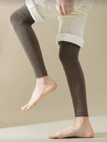 2 pares de calentadores de pierna y rodilla cálidos, calentadores de pierna gruesos anti-frío para hombres y mujeres, adecuados para otoño/invierno, actividades al aire libre - Multicolor - Ver 10