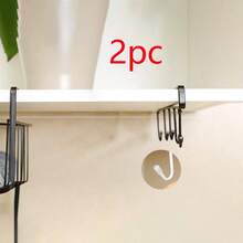 2/1 خطاف تخزين مطبخ، حامل ملاقط القماش، رف تخزين المطبخ، اكسسوارات تخزين الخزانة، رف خفاقة البيض، رف تصريف القماش، أدوات مطبخ صغيرة، حامل الأكواب، خطاف الأكواب، هدية عيد الحب - متعدد الألوان - مشاهدة 14