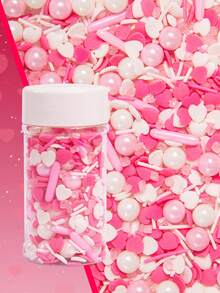 Edible Valentine's Day Decoration Baking Supplies, Heart Shapes, Rose-Shaped Candy Sprinkles, Cupcake Decorations, Cookies, Doughnuts, Ice Cream And Dessert Decorations, Weddings, Birthday Parties, Valentine's Day And Christmas Decorations - Multicolor - View 7