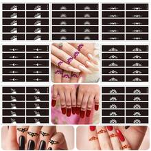 7 miếng dán hình xăm tạm thời Mandala mini thiết kế hiện đại dùng cho ngón tay, nghệ thuật vẽ trên cơ thể. - Đen và trắng - Xem 8